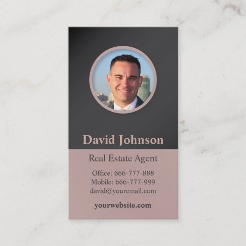 Real Estate Photo Vertical Business Card