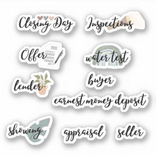 Real Estate Planner Stickers