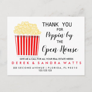 real estate POPCORN open house Announcement Pos
