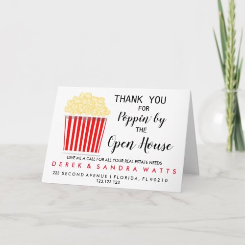 real estate POPCORN open house Announcement Pos Po