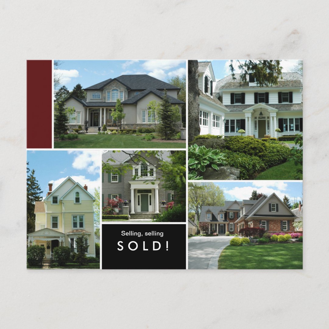 Real Estate Postcards Many Homes / Houses Zazzle