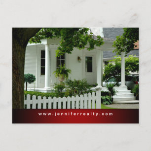 Real Estate Postcards White Green House Red Ftr