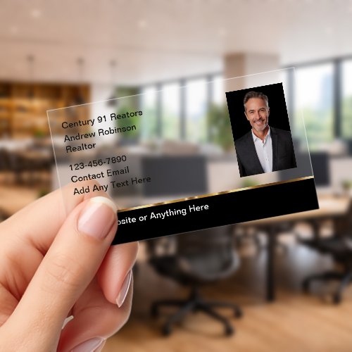 Real Estate Premium Plastic Clear Business Cards