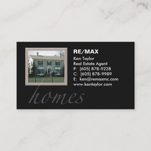 Customizable Real Estate Pretty House Business Card