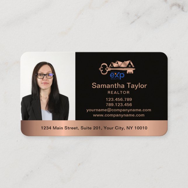 Real Estate Professional  Add Photo and logo Busin Business Card (Front)