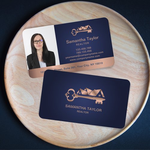 Real Estate Professional  Add Photo and logo Busin Business Card