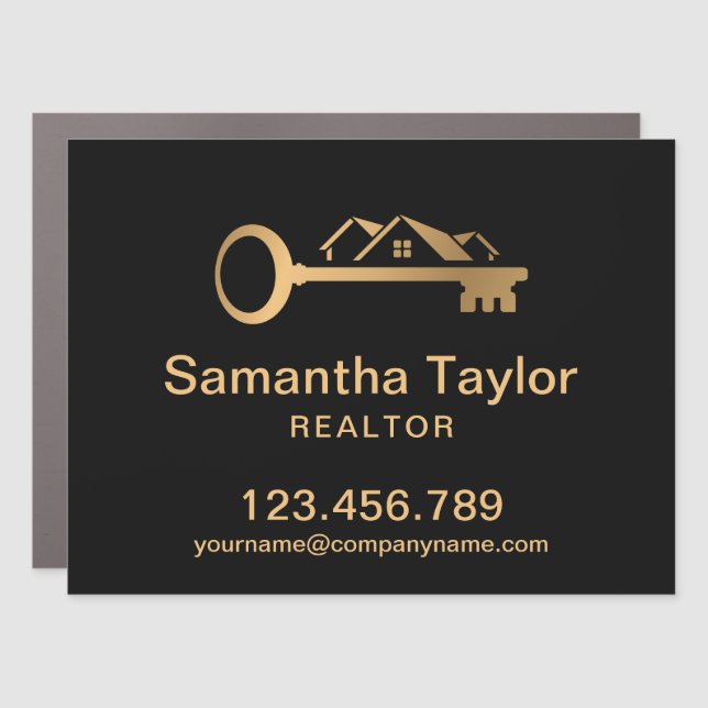 Real Estate Professional  Add Photo and logo Busin Car Magnet (Front)