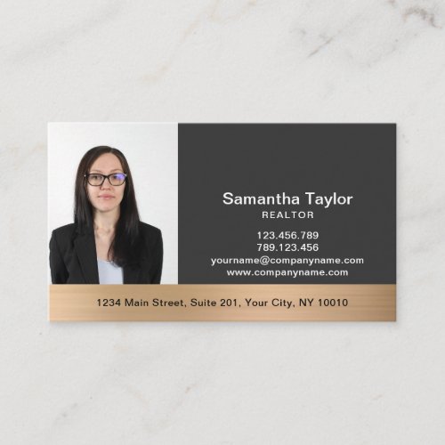 Real Estate Professional  Add Photo and logo Business Card