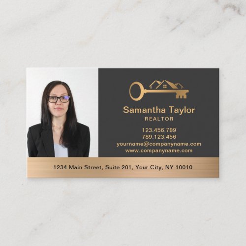 Real Estate Professional  Add Photo and logo Business Card