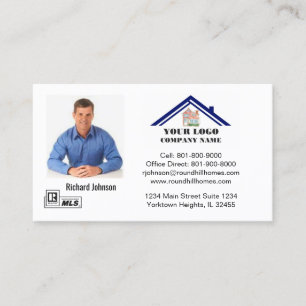 Real Estate Professional Add Photo Logo QR Code Business Card