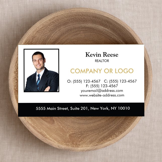 Real Estate Professional Add Your Photo Business Card (Creator Uploaded)
