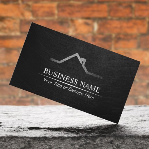 Customizable Real Estate Professional Black Business Card