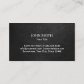 Real Estate Professional Black Business Card (Back)