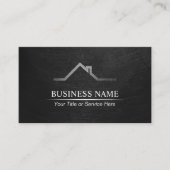 Real Estate Professional Black Business Card (Front)