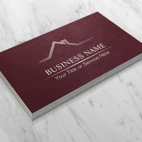 Real Estate Professional Burgundy Red Realtor Business Card
