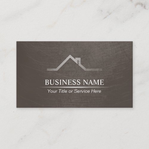 Real Estate Professional Grunge Tan Brown Realtor Business Card