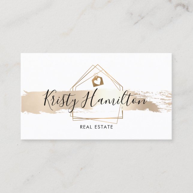 real estate professional house realtor add photo   business card (Front)
