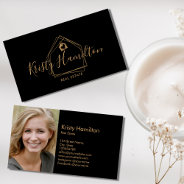 Real Estate Professional House Realtor Add Photo Business Card at Zazzle