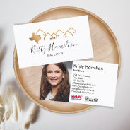 Real Estate Professional House Realtor Add Photo   Business Card at Zazzle