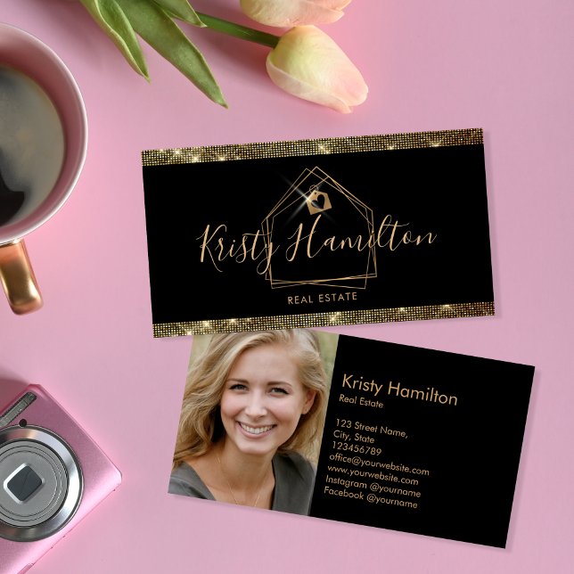 real estate professional house realtor add photo business card (Creator Uploaded)