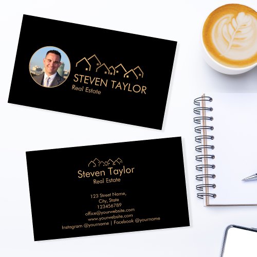 real estate professional house realtor add photo business card