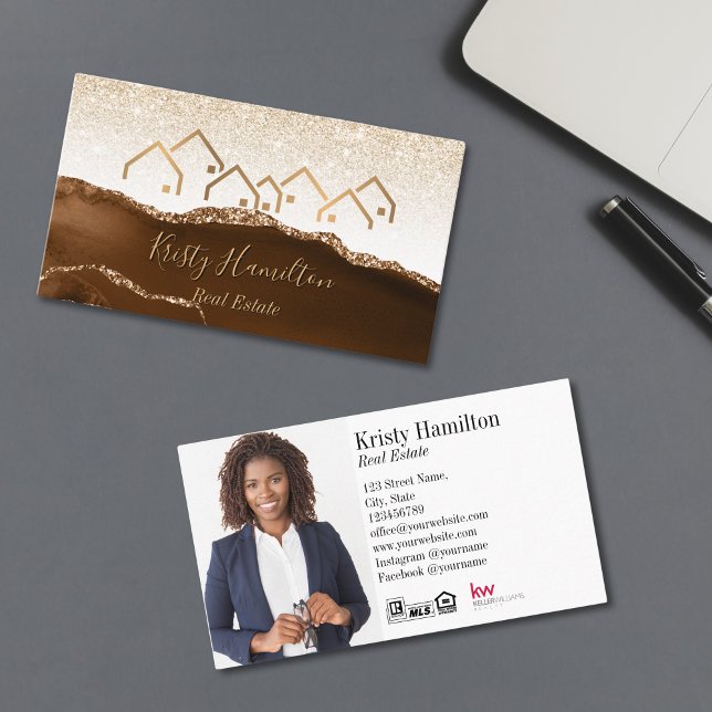 real estate professional house realtor add photo business card (Creator Uploaded)