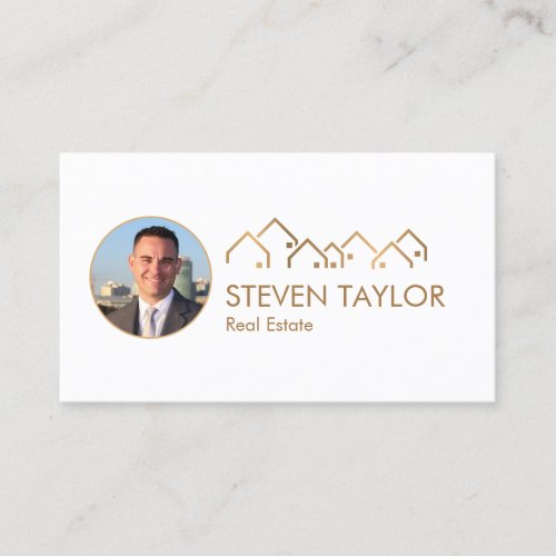 real estate professional house realtor add photo business card