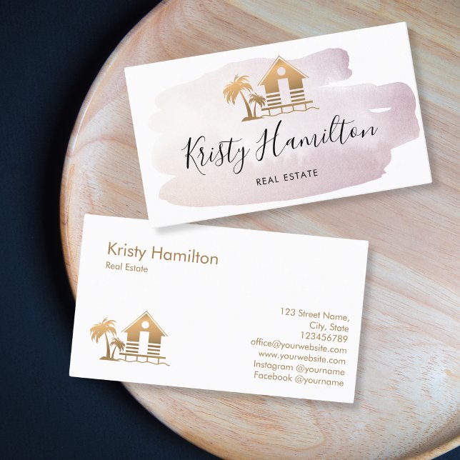 real estate professional house realtor beach house business card (Creator Uploaded)