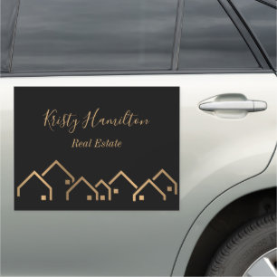 real estate professional house realtor gold busine car magnet