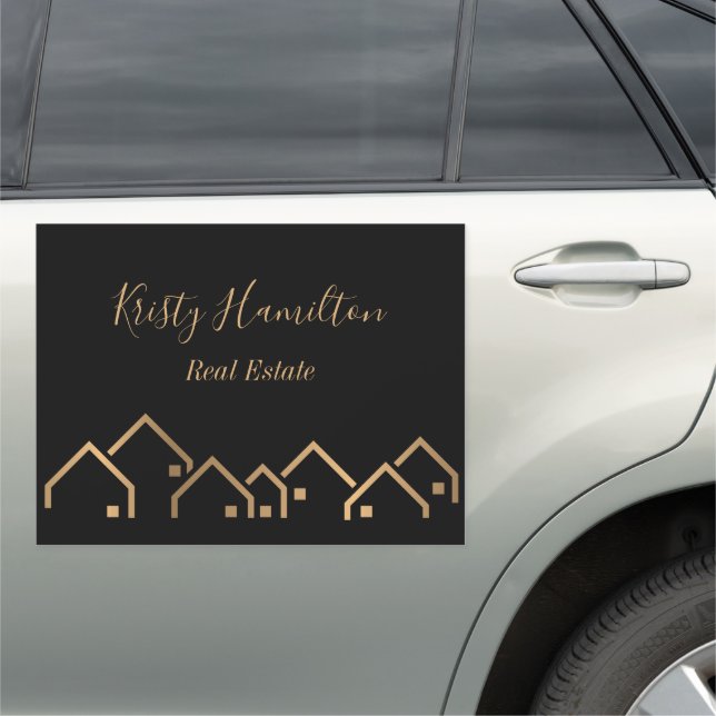 real estate professional house realtor gold busine car magnet (In Situ)