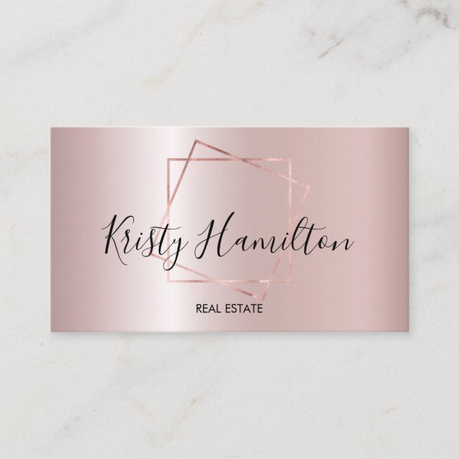 real estate professional house realtor gold photo business card (Front)