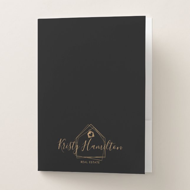 real estate professional house realtor notary pocket folder (Front)