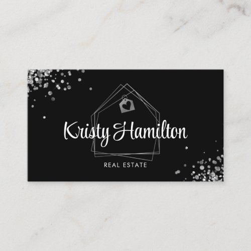 real estate professional house realtor silver  bus business card