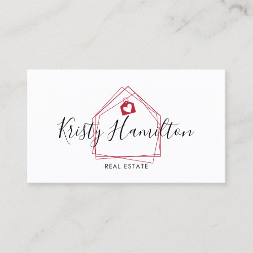 real estate professional house realtor simple business card