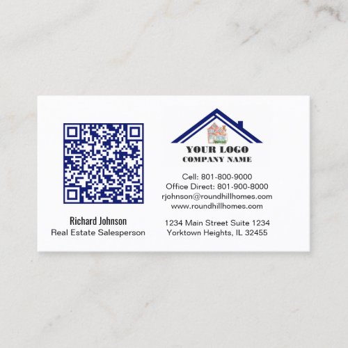 Real Estate Professional Logo QR Code    Business Card