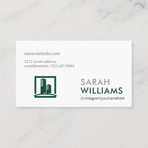 Real Estate Professional  Marketing Corporate Business Card