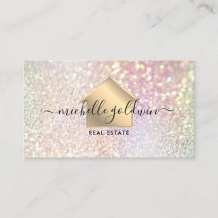 Real Estate Professional Modern Script House Busin Business Card