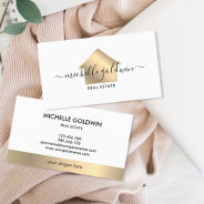 Real Estate Professional Modern Script House Business Card at Zazzle