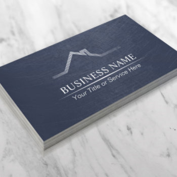 Real Estate Professional Navy Blue Realtor Business Card by cardfactory at Zazzle