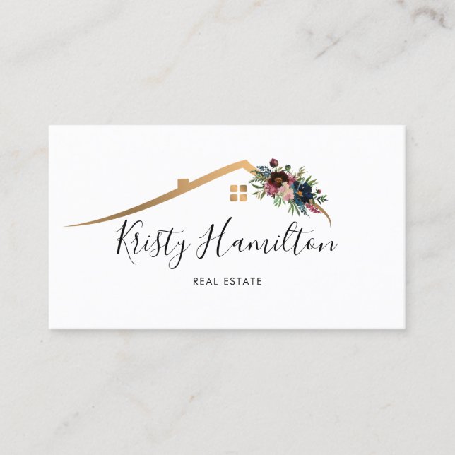 real estate professional realtor add photo QR code Business Card (Front)