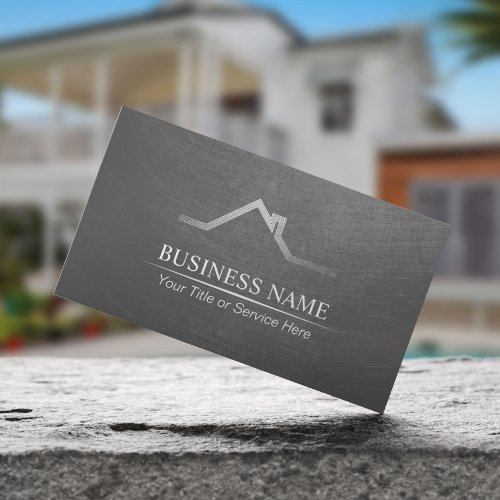 Real Estate Professional Realtor Grunge Metal Business Card