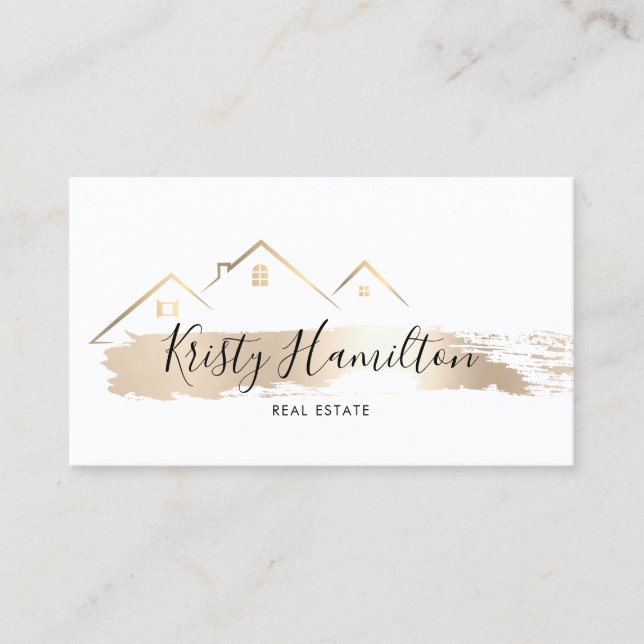 real estate professional realtor key add photo  bu business card (Front)