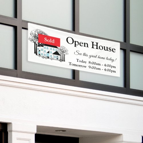 Real Estate Promo Open House Today Sign Banner