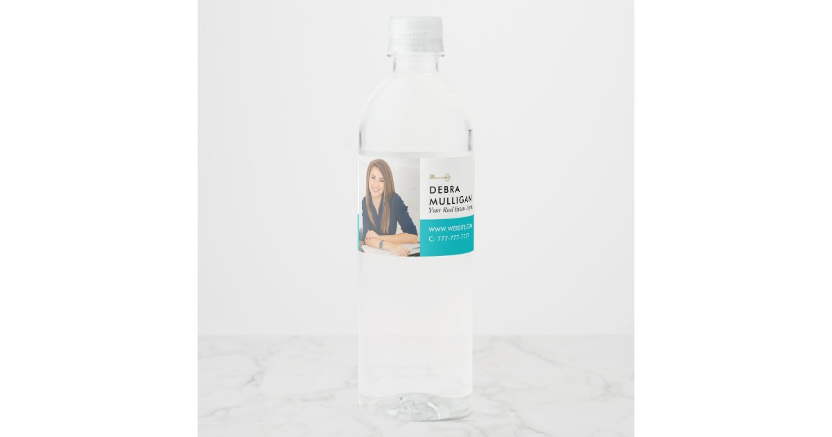 Real Estate Promotional Water Bottle Label | Zazzle