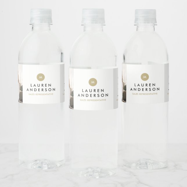 Real Estate Promotional Water Bottle Label (Bottles)