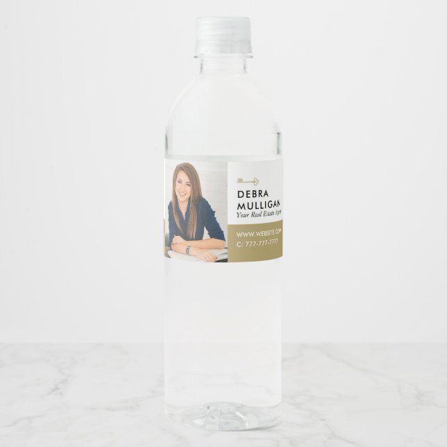 Real Estate Promotional Water Bottle Label (Front)