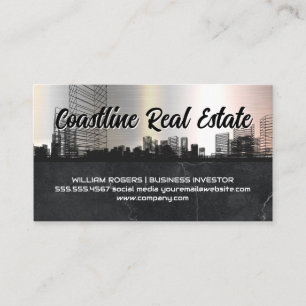 Real Estate Properties Blue Print Business Card