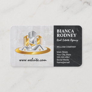 Real Estate Properties Home Residential Logo Business Card
