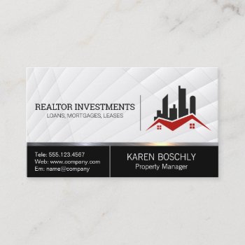 Real Estate Properties Icon Business Card by lovely_businesscards at Zazzle