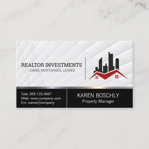 Real Estate Properties Icon Business Card